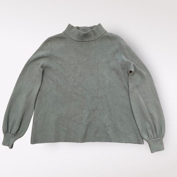 Fate Mock Neck Sweater Womens Small Ash Green‎ Fall Comfy Casual - Picture 1 of 8